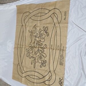 Burlap For Rug Tufting Rug Punching Pre-printed Flowers Design Crafting DIY Yarn